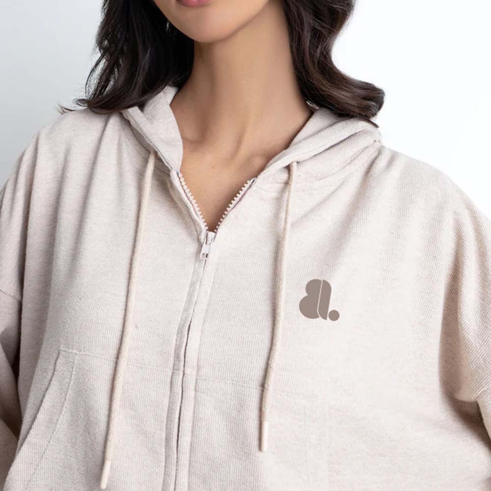 Single Color Zipper Track Suit Women - Image 5