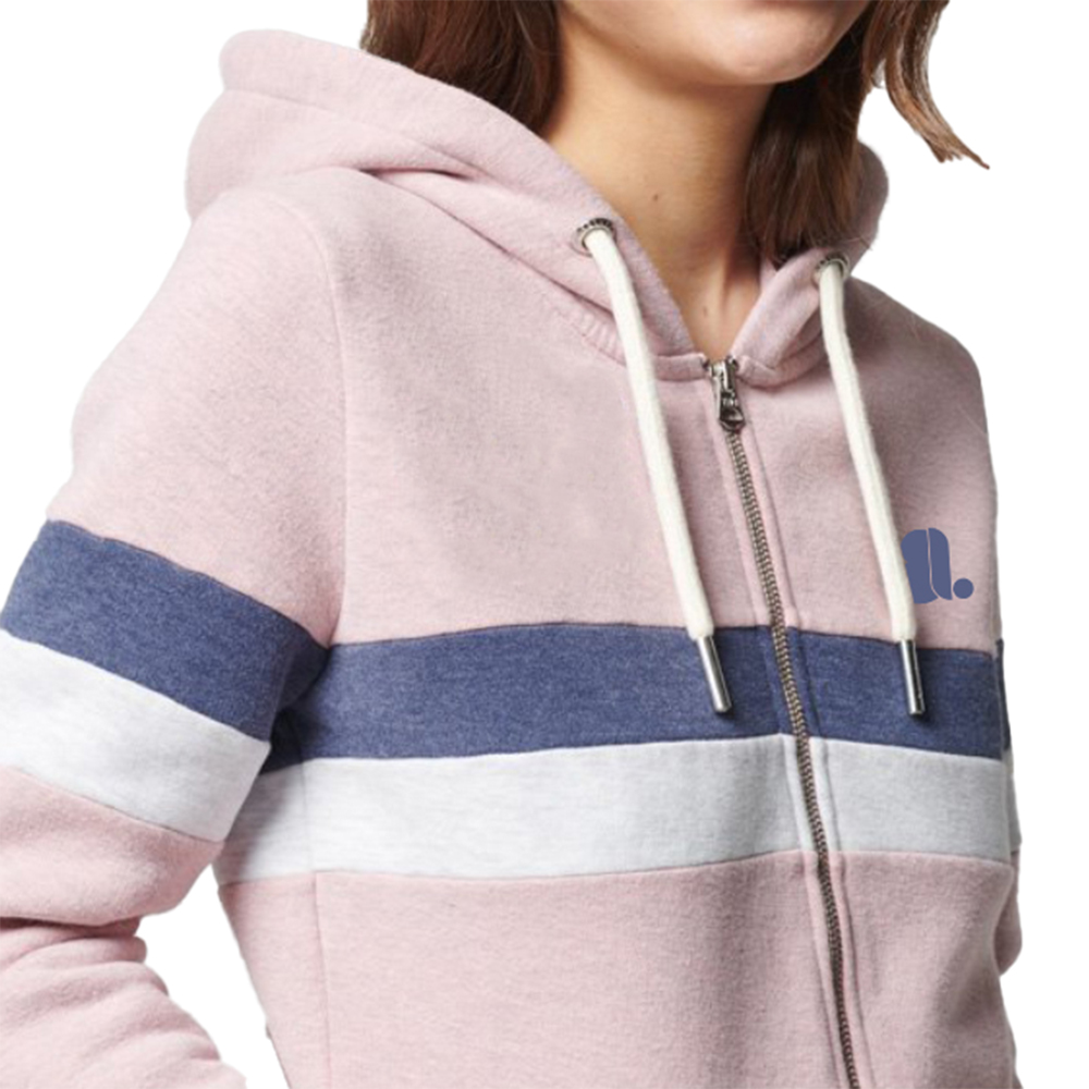 Blok Zipper Hoodie Women - Image 4