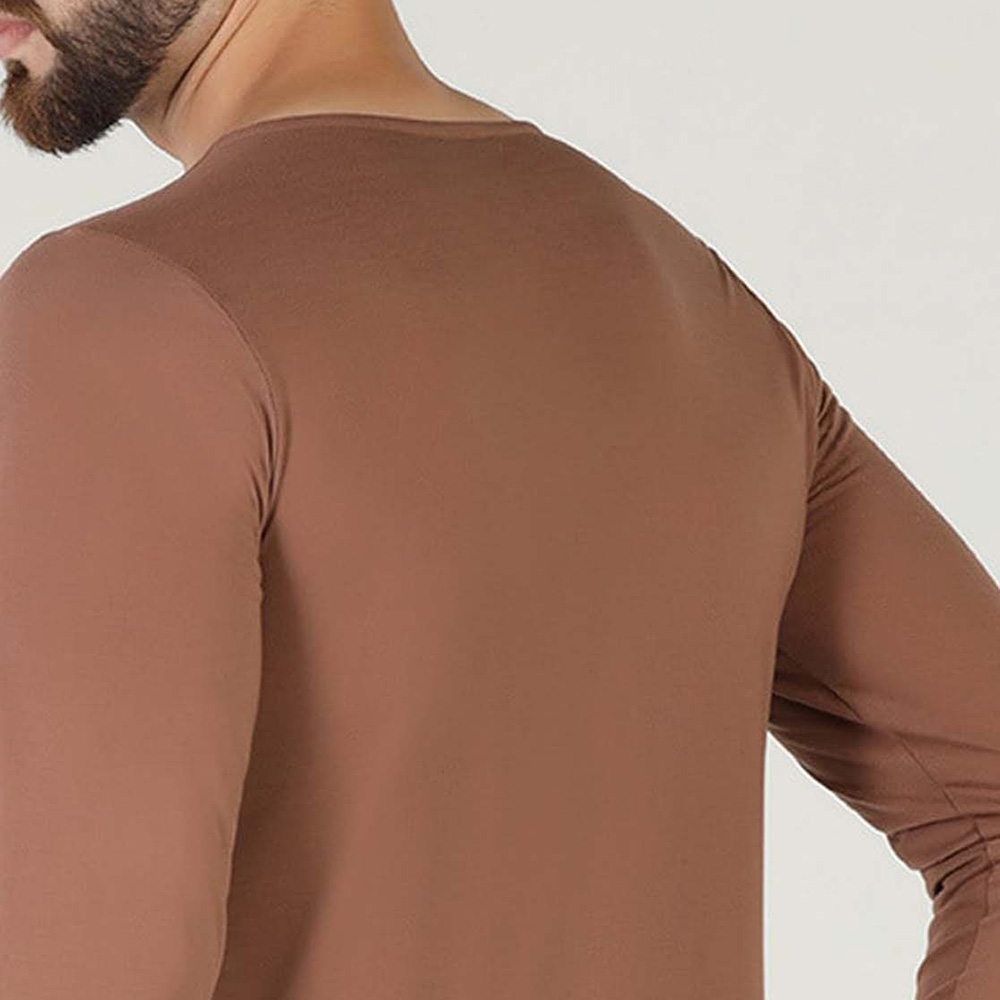 Men V-Neck Long Sleeve Tee - Image 5
