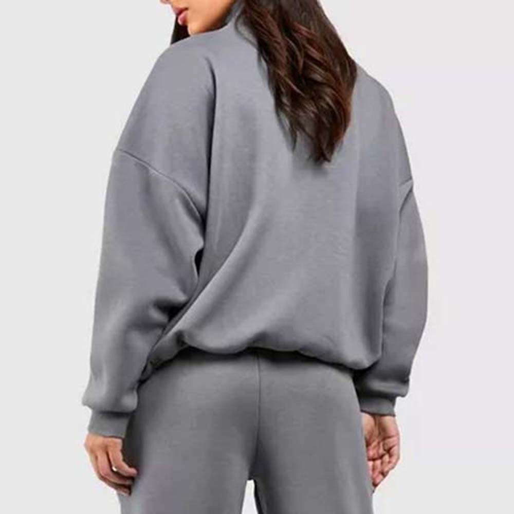 Acid Wash Zipper Track Suite Women - Image 6