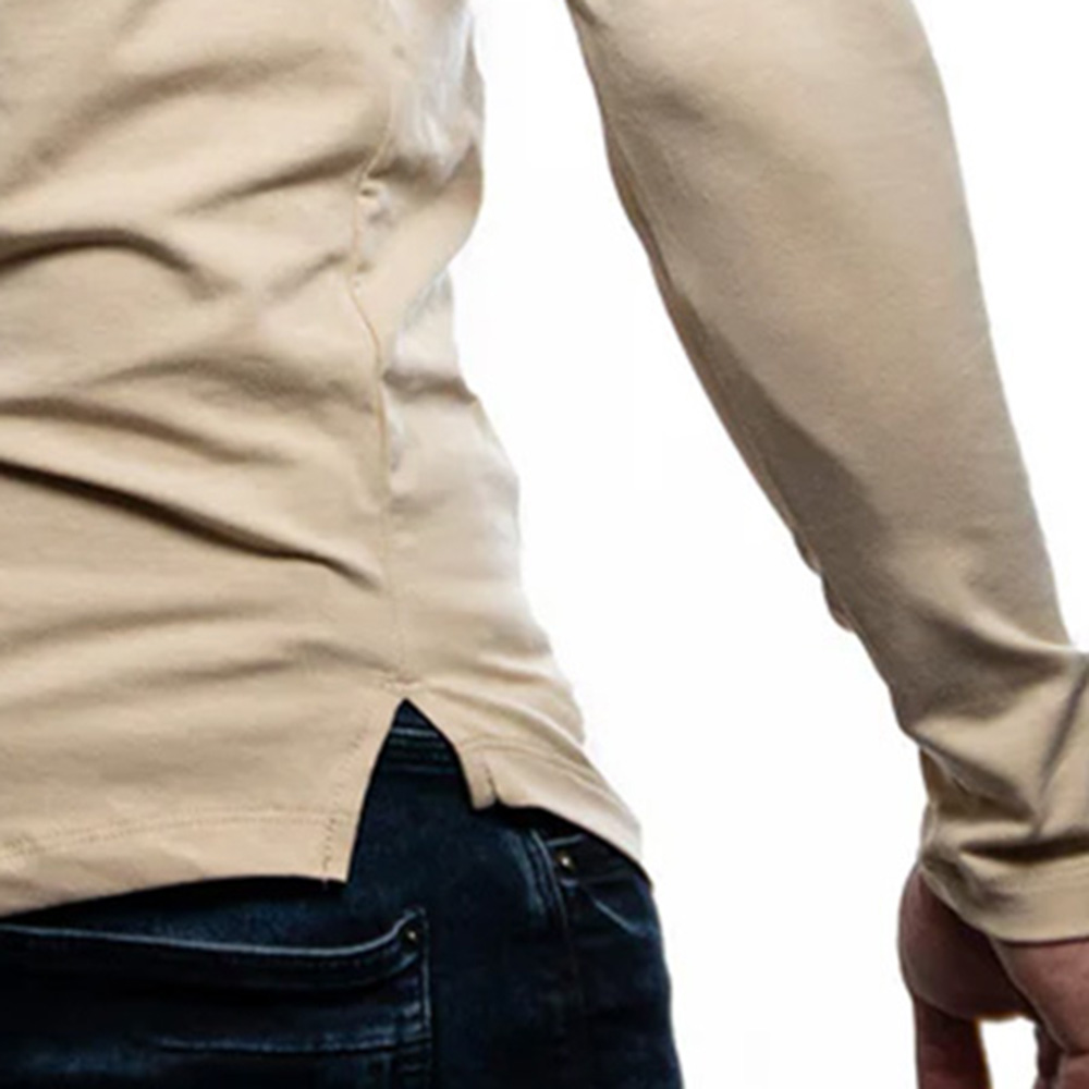 Men Scoop Neck Long Sleeve Tee - Image 6