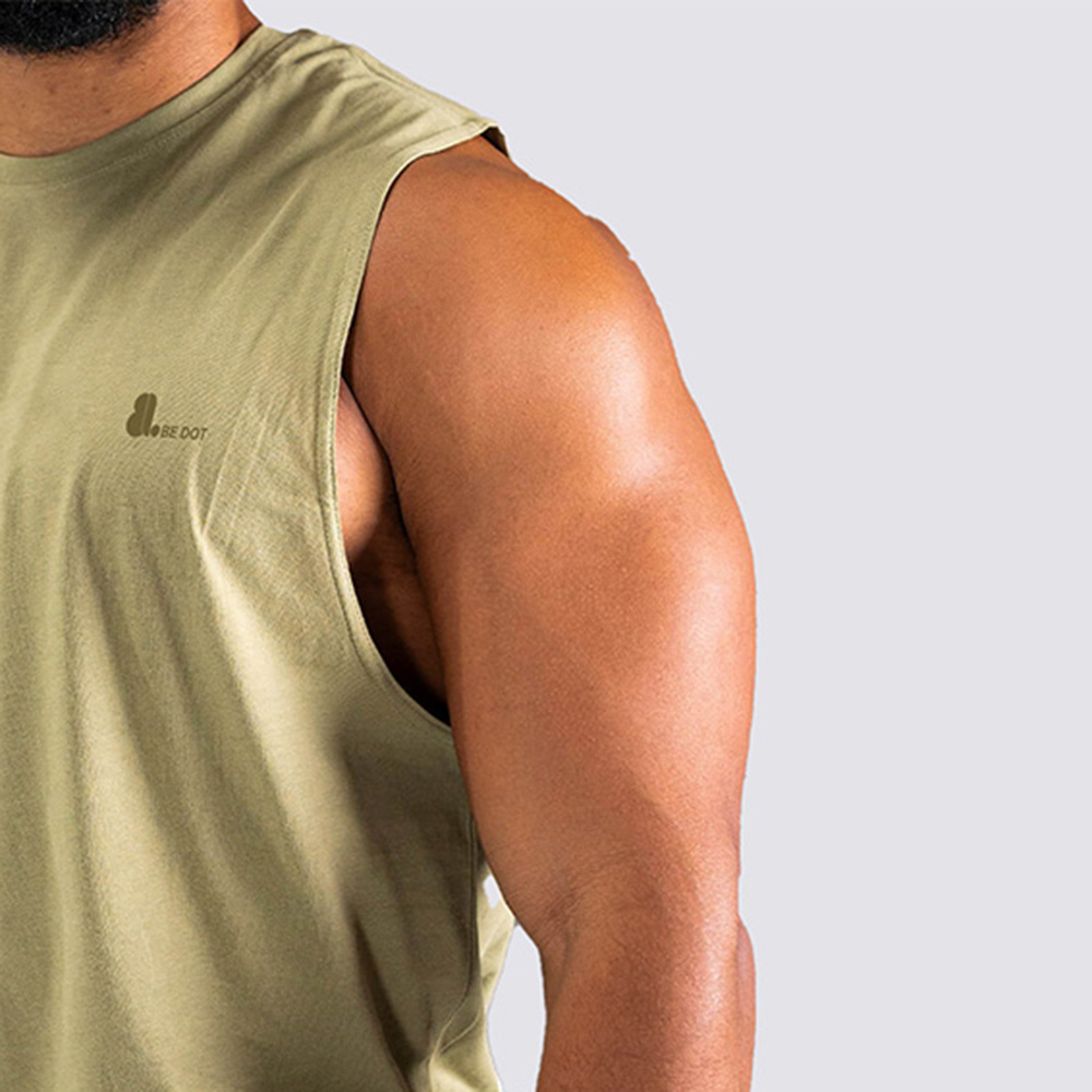 Men Cut Out Tank Top - Image 4