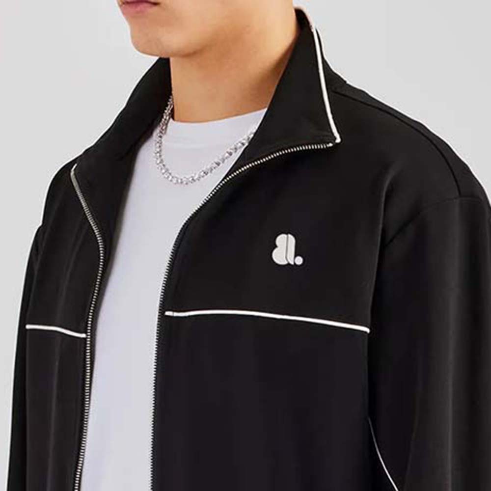 Single Color Zipper Track Suit Men - Image 6