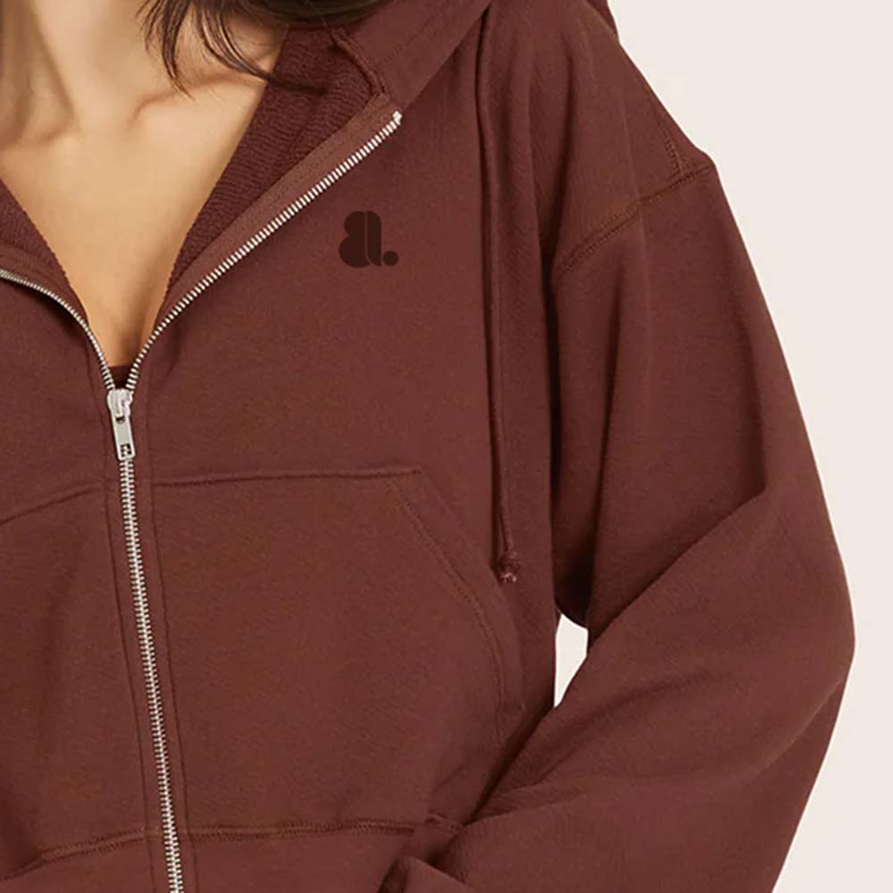 Single Color Zipper Track Suit Women - Image 6