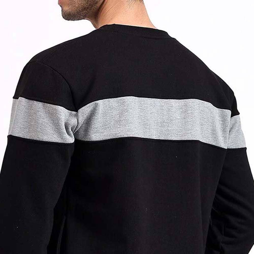 Men Block Sweat Shirt - Image 6