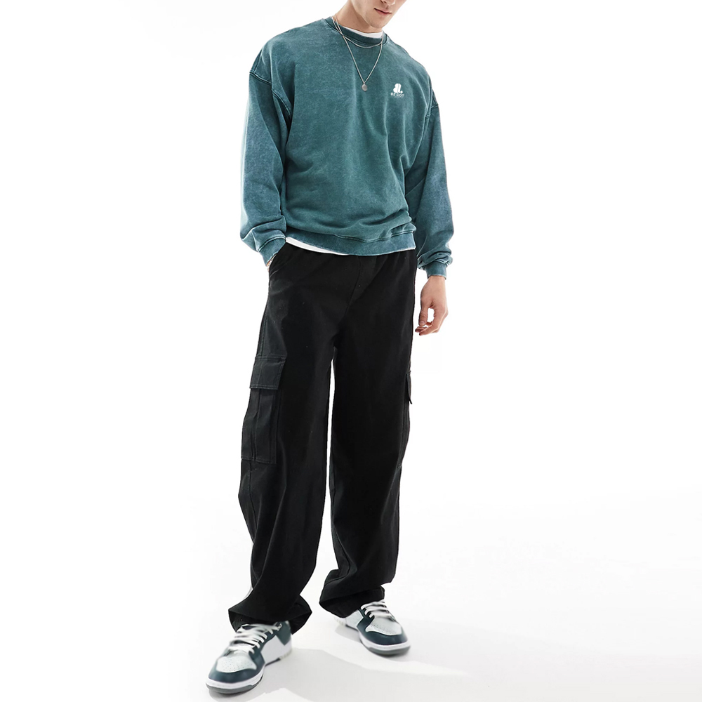 Men Acid Wash Sweat Shirt - Image 6