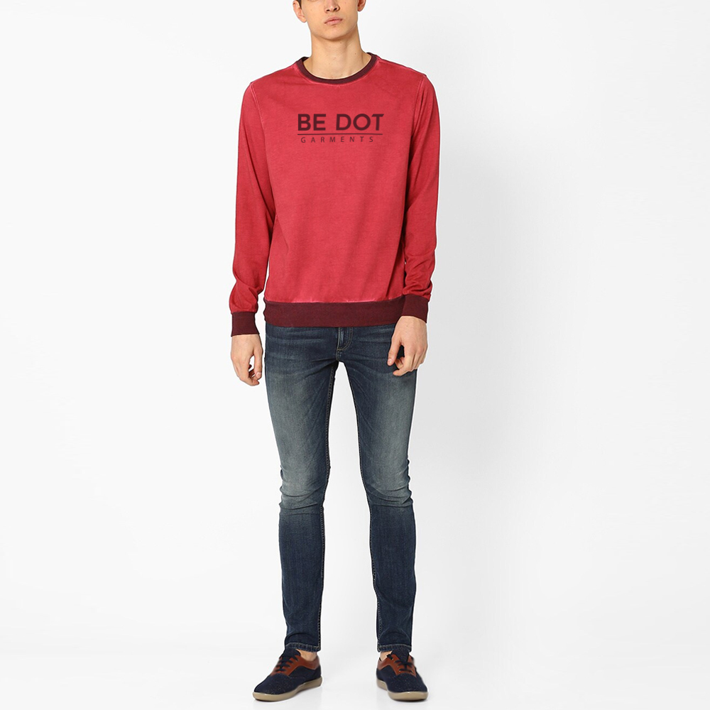 Men Acid Wash Sweat Shirt