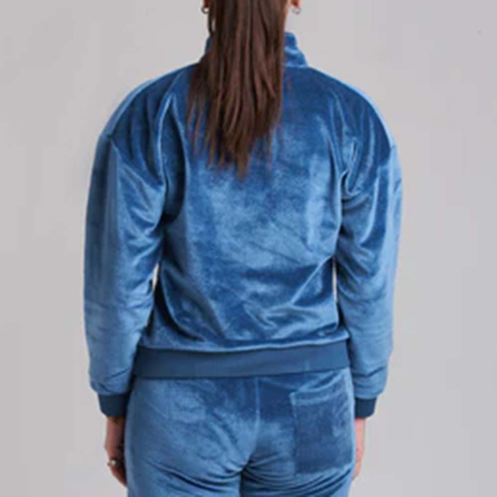 Single Color Zipper Track Suit Women - Image 6