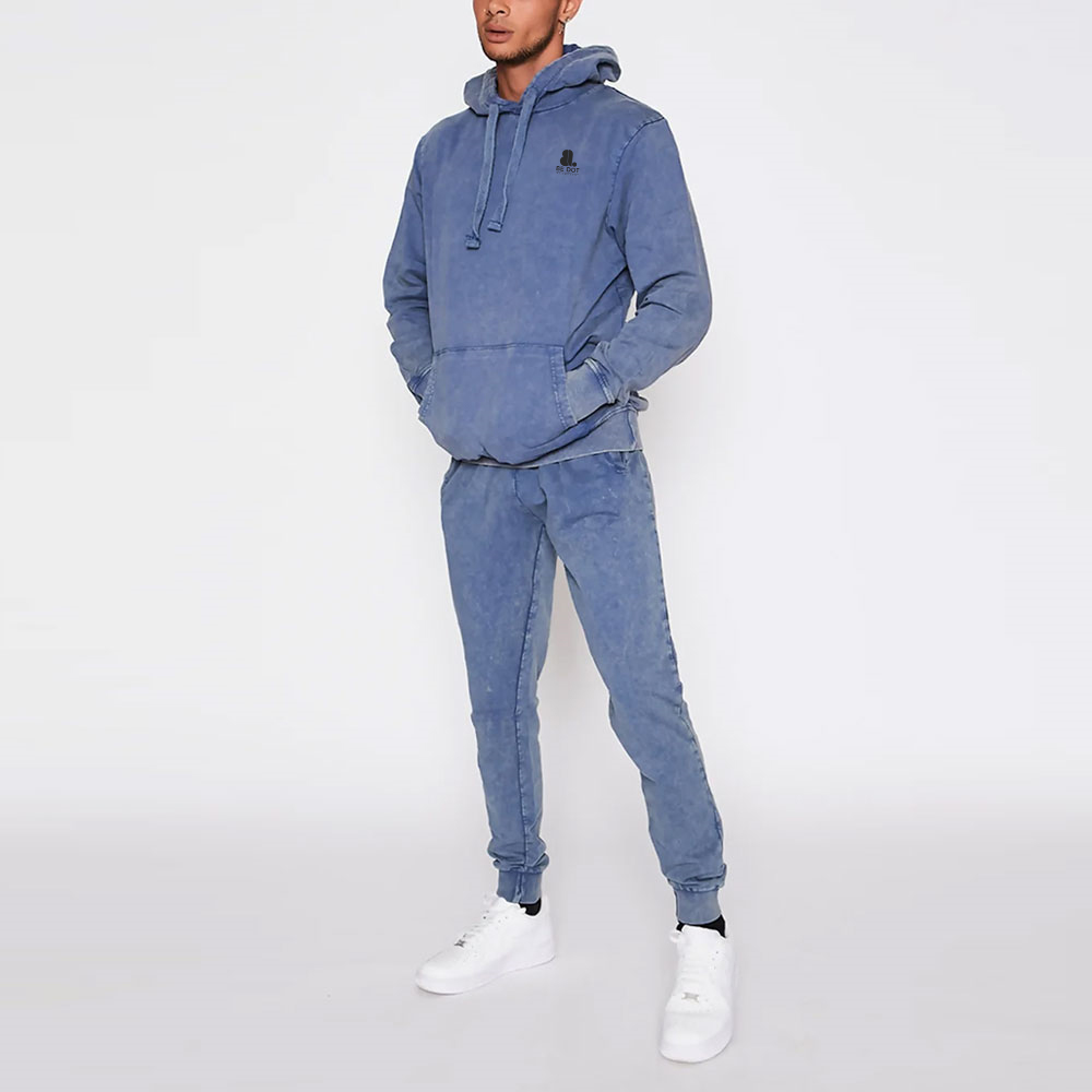 Acid Wash Pullover Hoodie Men