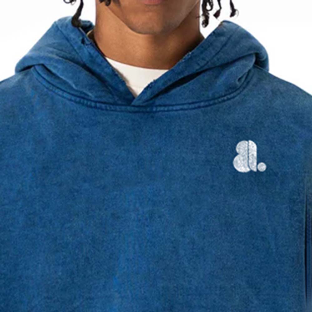 Acid Wash Pullover Hoodie Men - Image 6