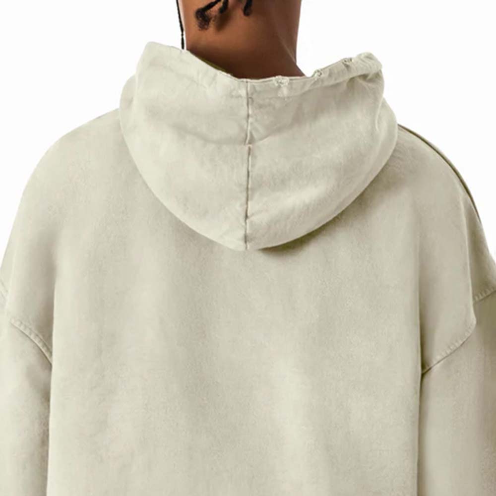 Acid Wash Pullover Hoodie Men