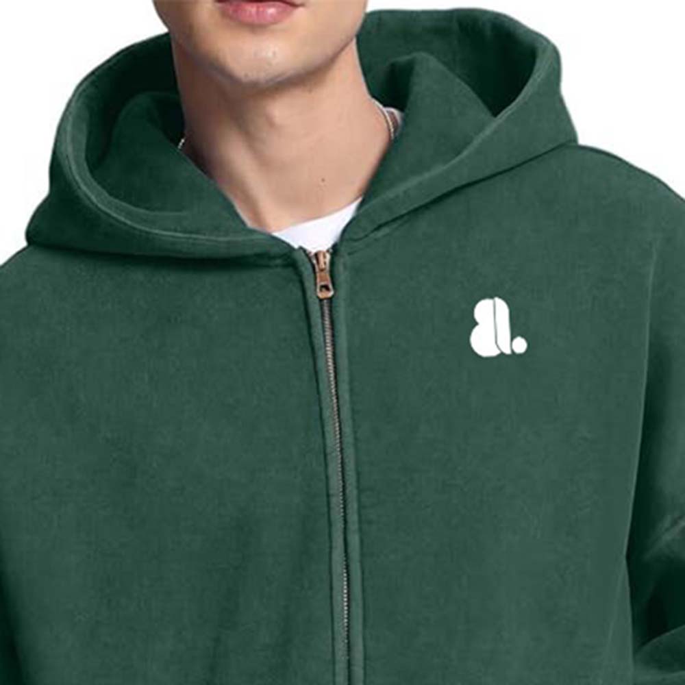 Acid Wash Zipper Hoodie Men - Image 6