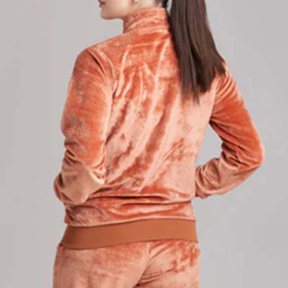 Single Color Zipper Track Suit Women - Image 6