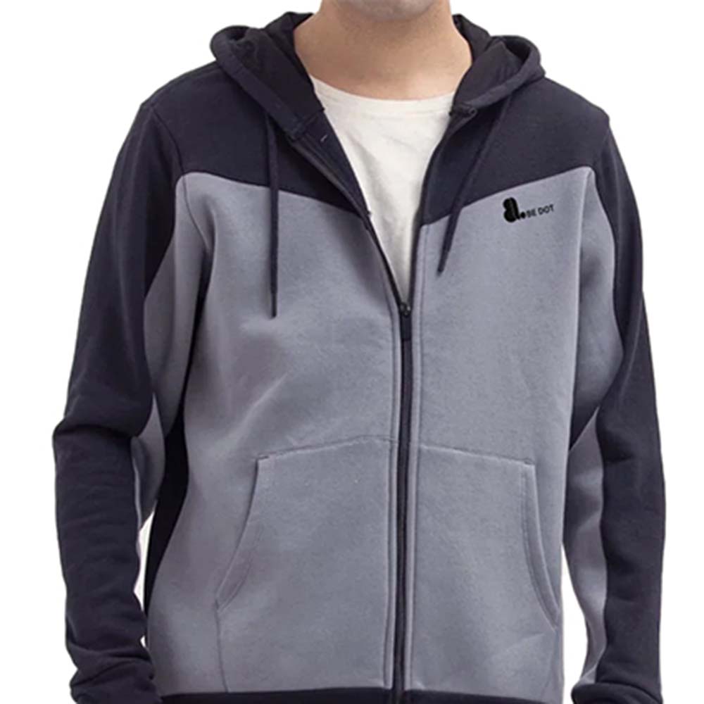Block Zipper Hoodie Men