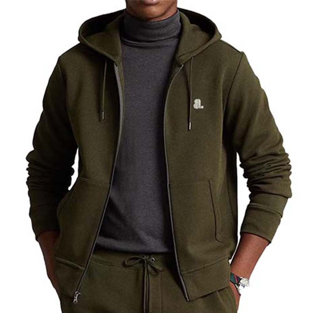 Single Color Zipper Hoodie Men