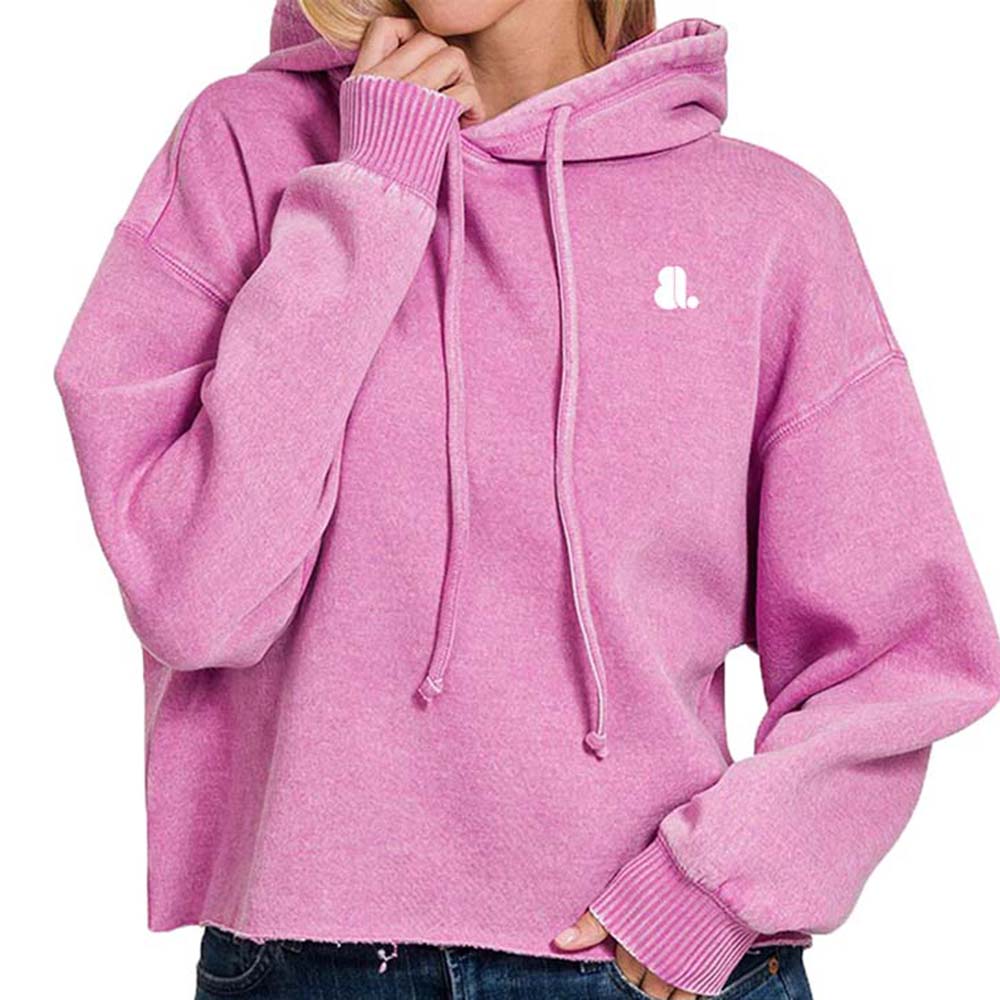 Acid Wash Pullover Hoodie Women