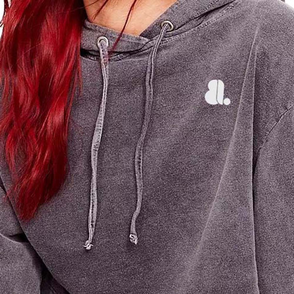 Acid Wash Pullover Hoodie Women - Image 5