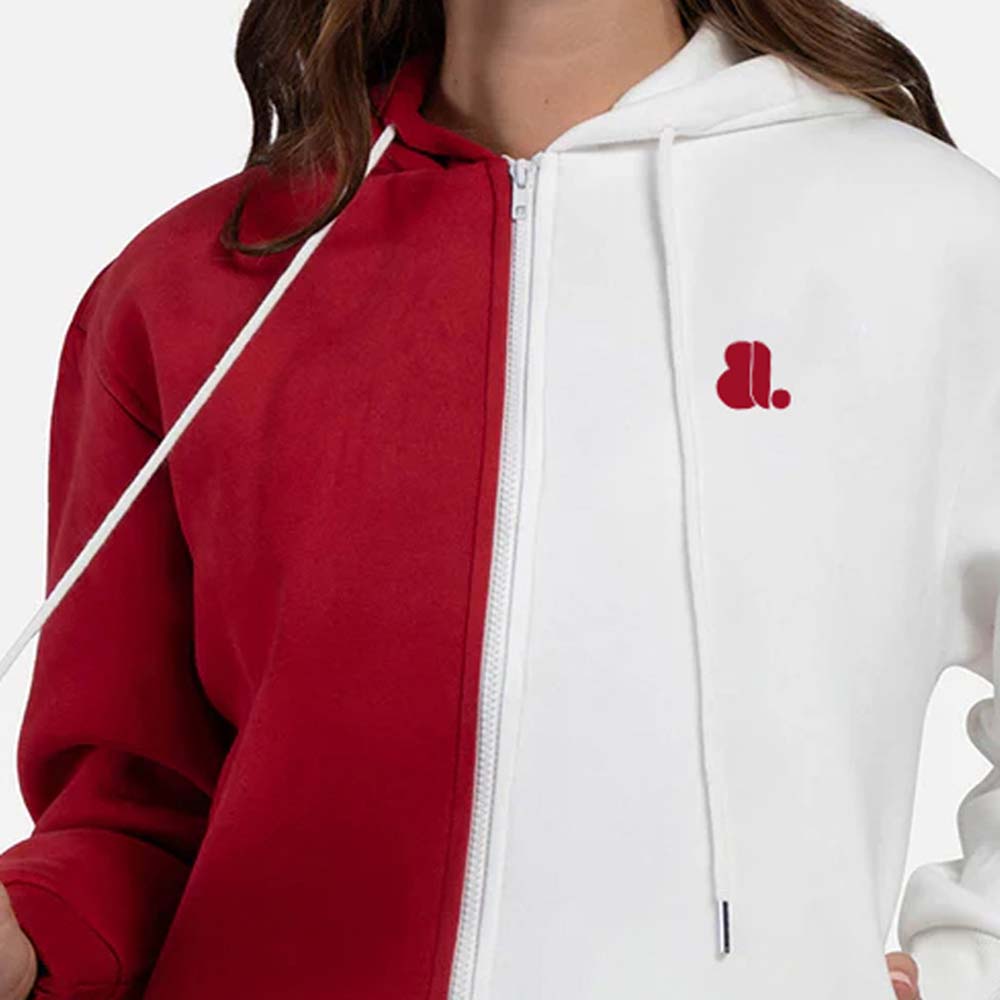 Blok Zipper Hoodie Women - Image 6