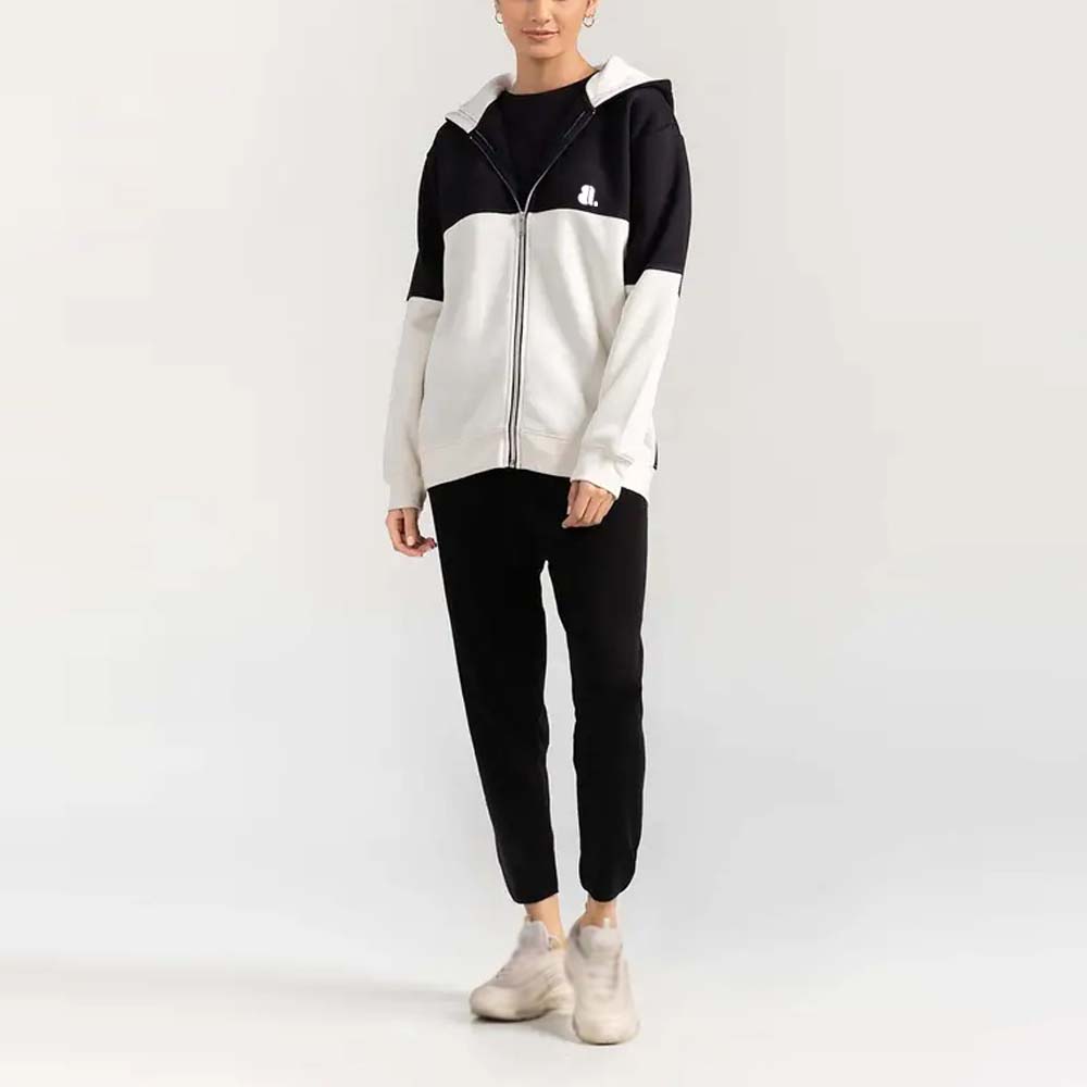 Blok Zipper Hoodie Women