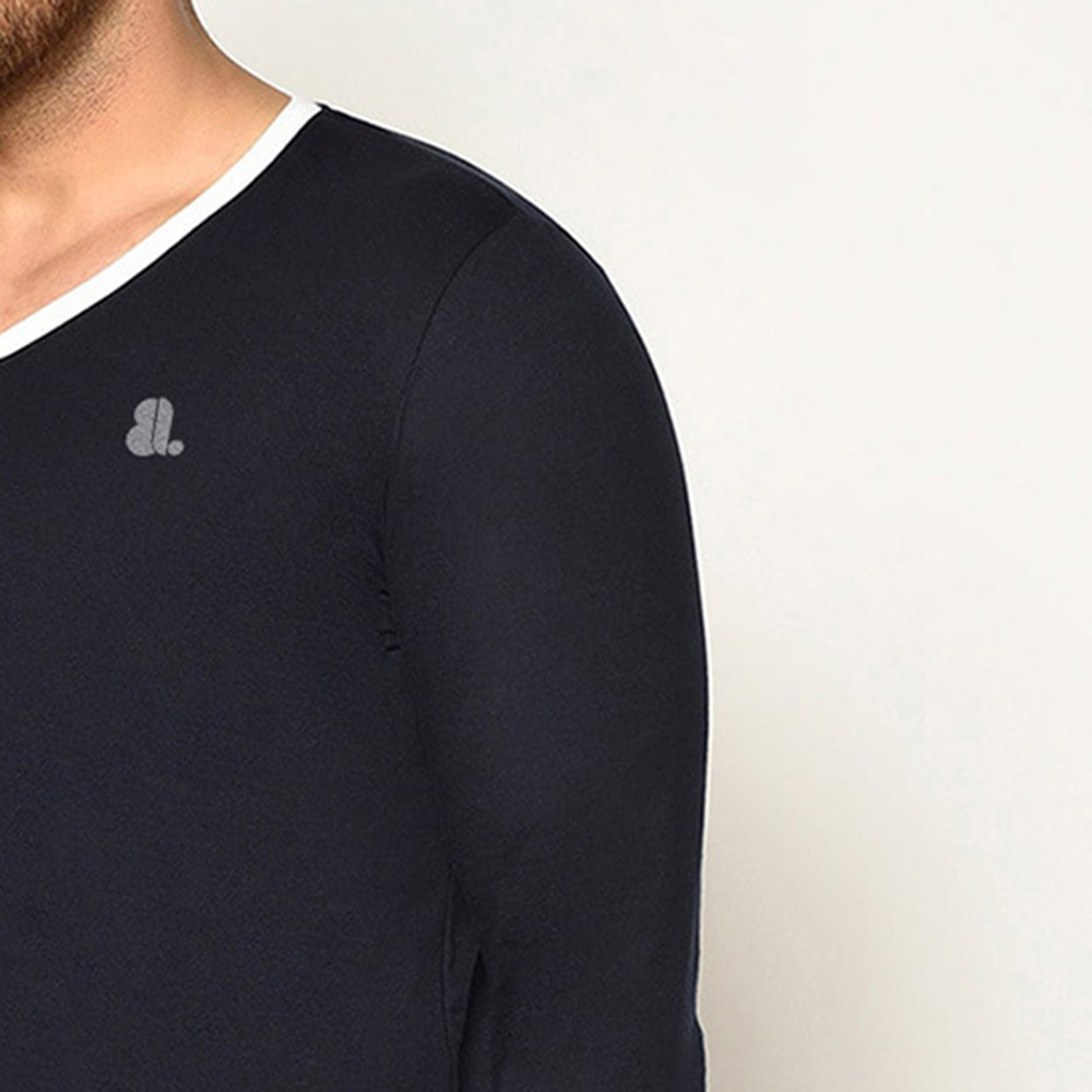 Men V-Neck Long Sleeve Tee - Image 6