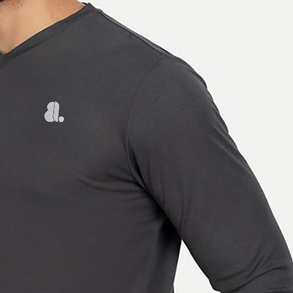Men V-Neck Long Sleeve Tee - Image 6