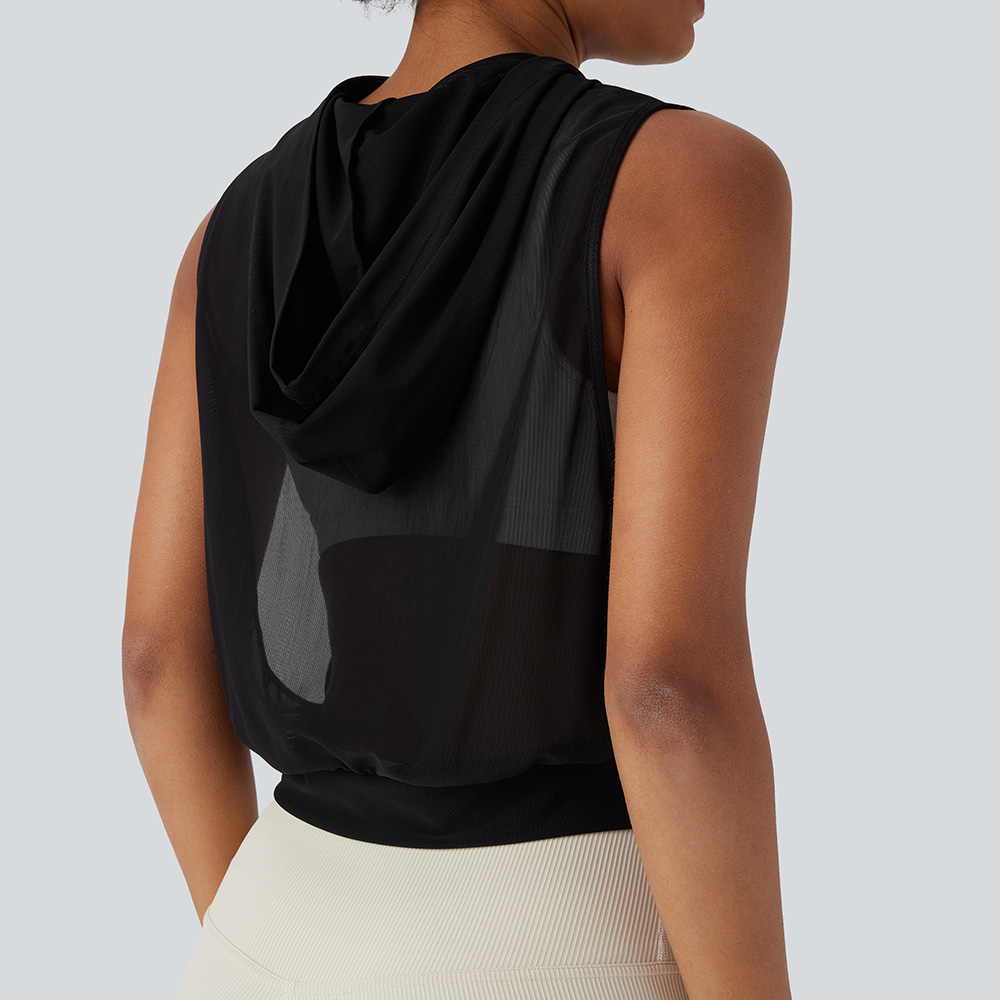 Women Hoodie Tank Top - Image 4