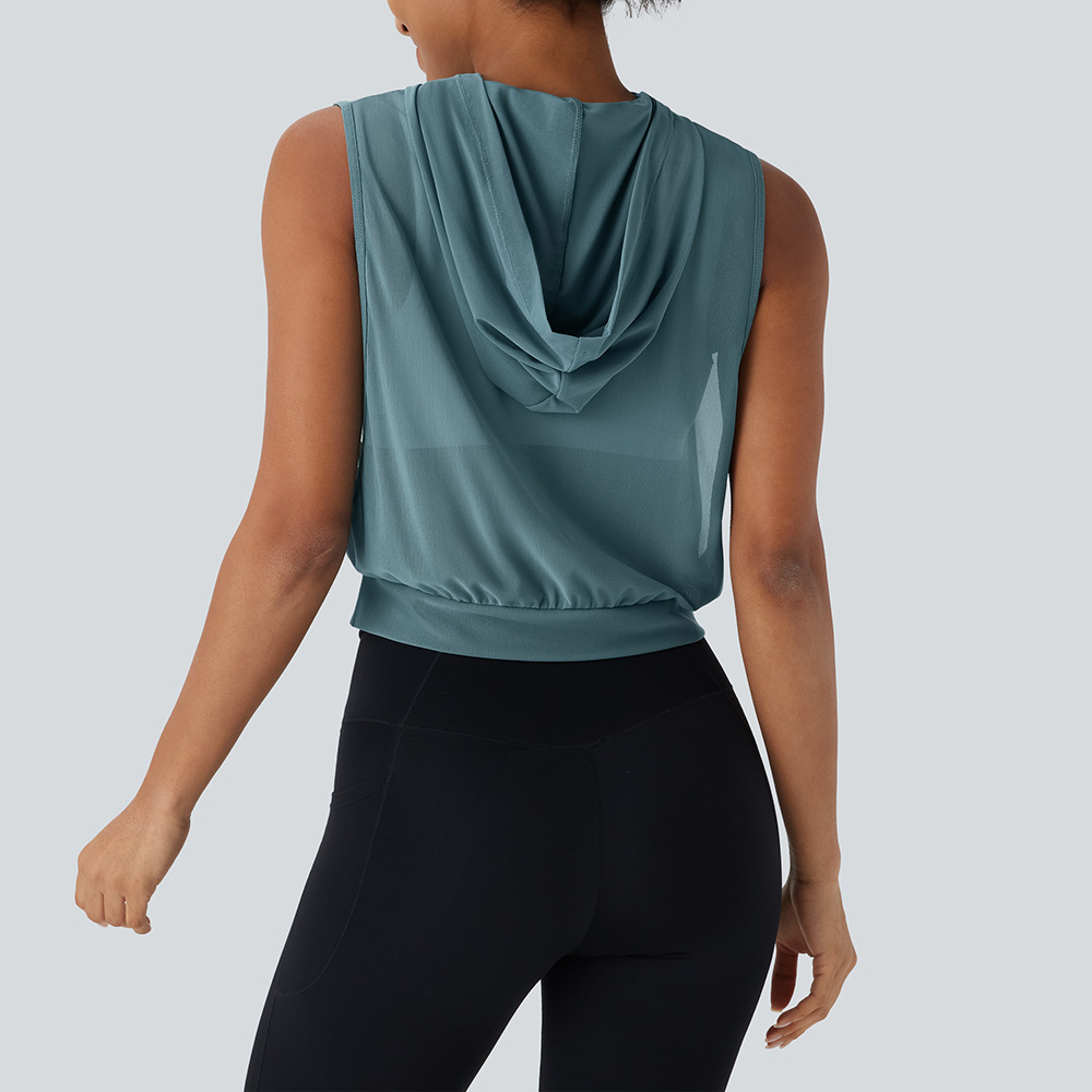 Women Hoodie Tank Top - Image 3