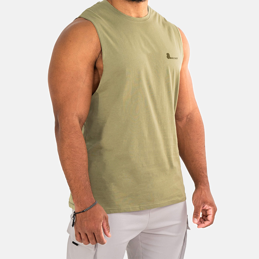 Men Cut Out Tank Top - Image 5