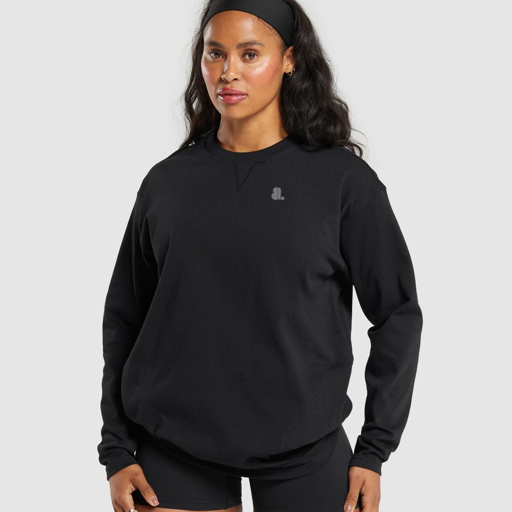 Women Long Sleeve Oversize Solid Color