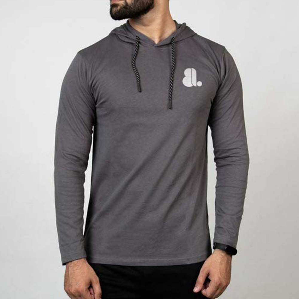 Men Hoodie Long Sleeve Tee