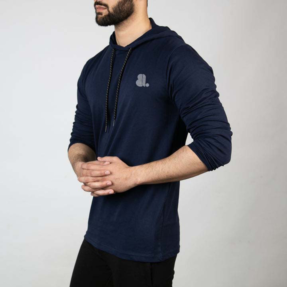 Men Hoodie Long Sleeve Tee