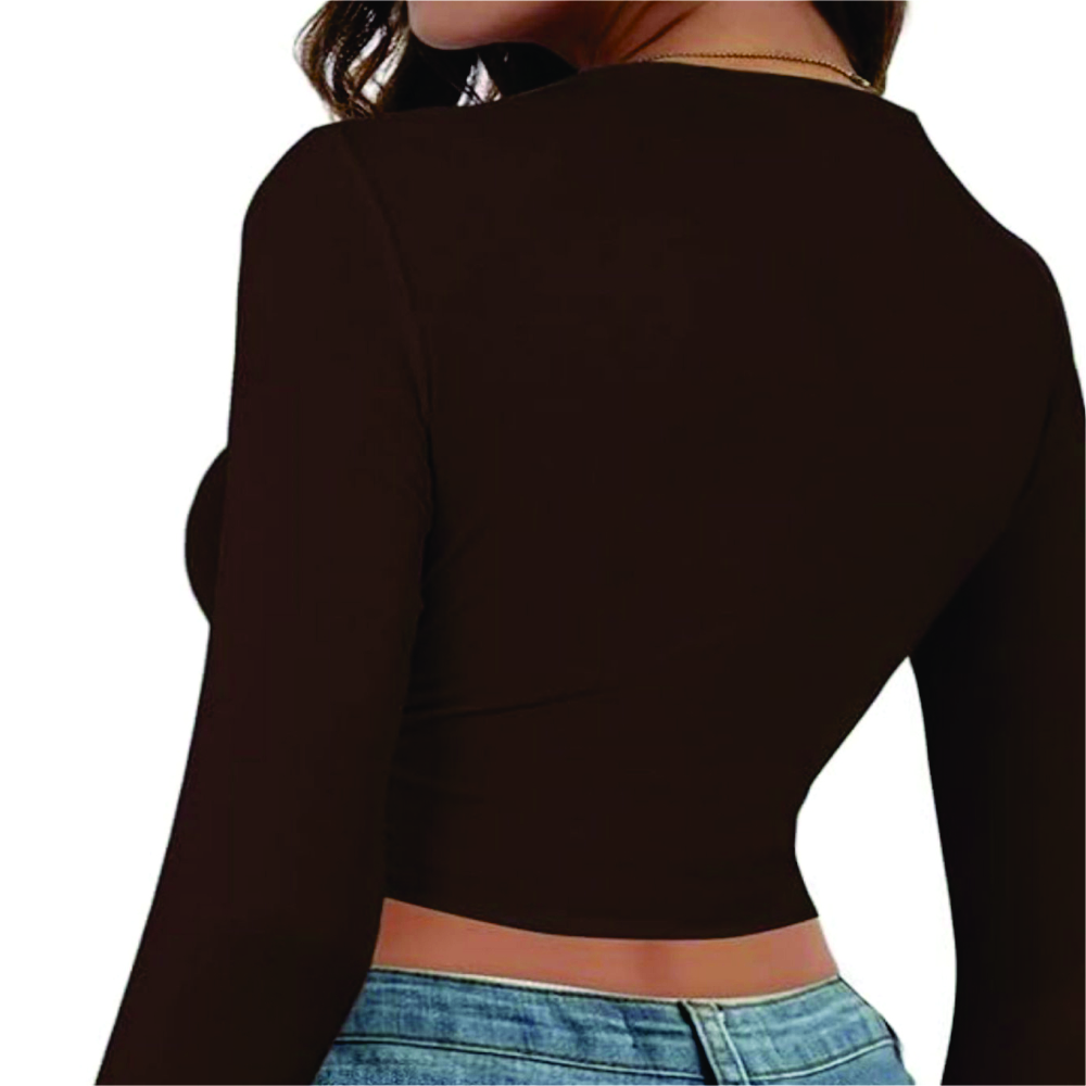 Women Long Sleeve Scoop Neck T-Shirts - Image 5