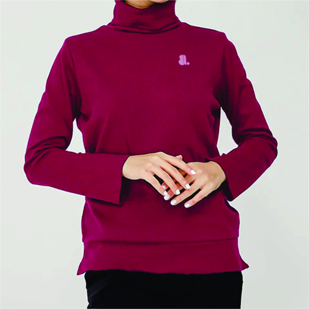 Women Long Sleeve Turtle Neck T-Shirts