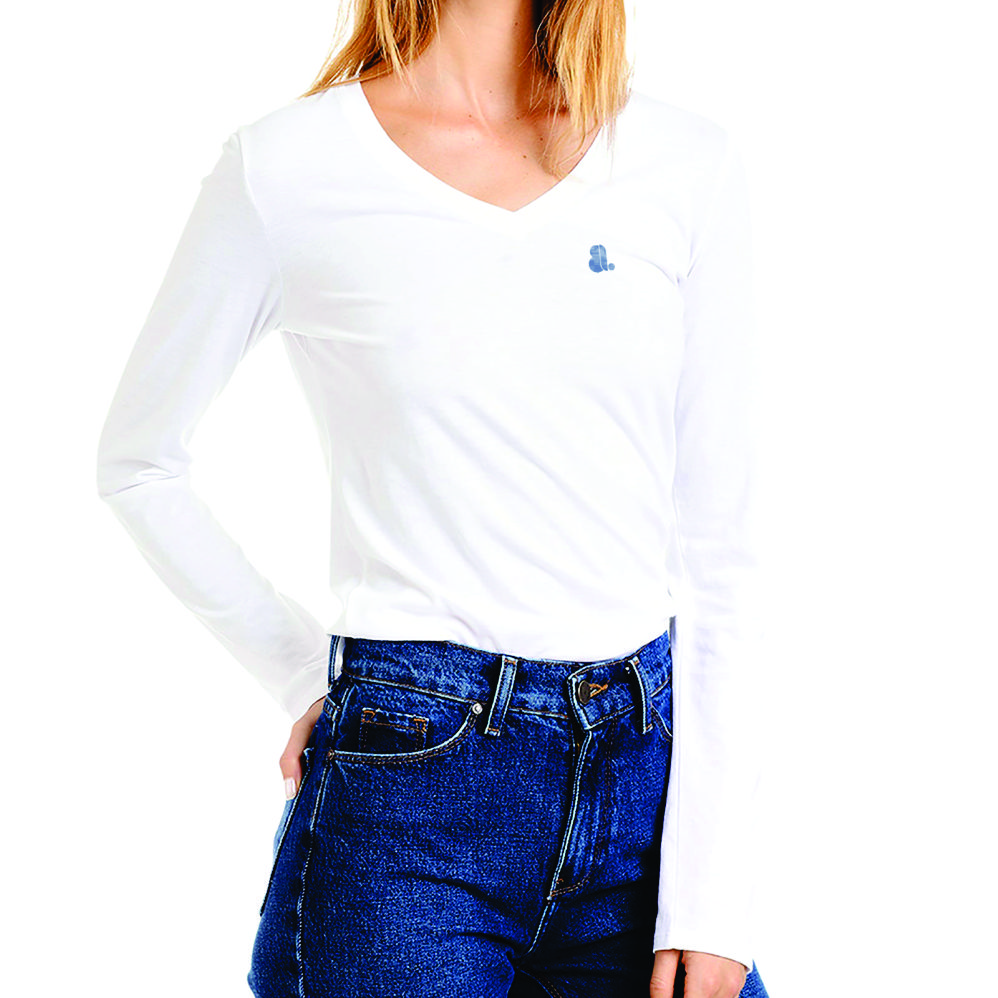 Women Long Sleeve V-Neck T-Shirts