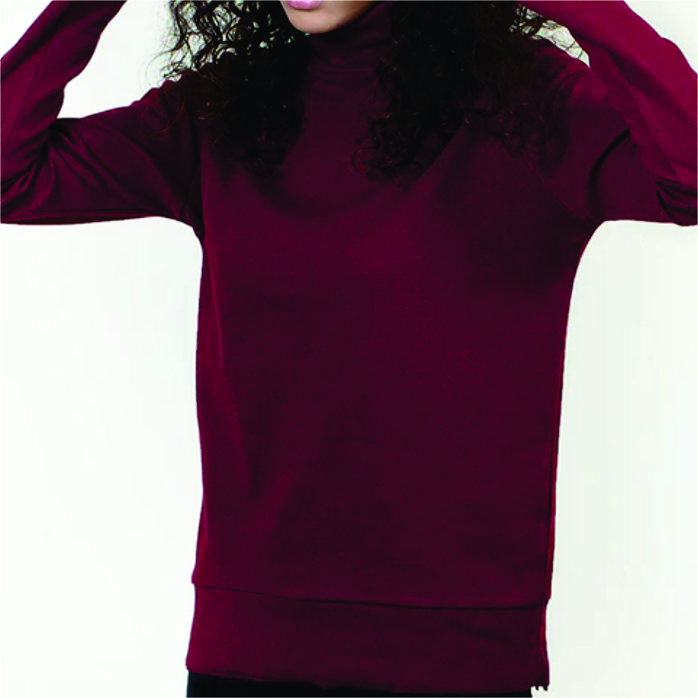 Women Long Sleeve Turtle Neck T-Shirts - Image 3