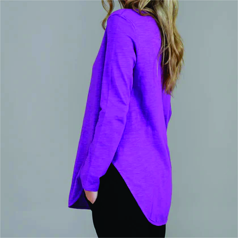 Women Long Sleeve Longline T-Shirts - Image 3