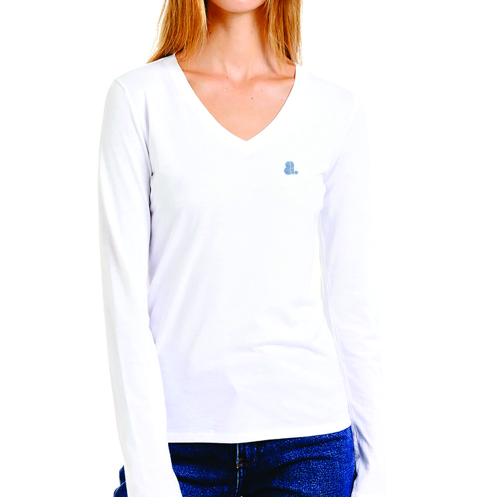 Women Long Sleeve V-Neck T-Shirts