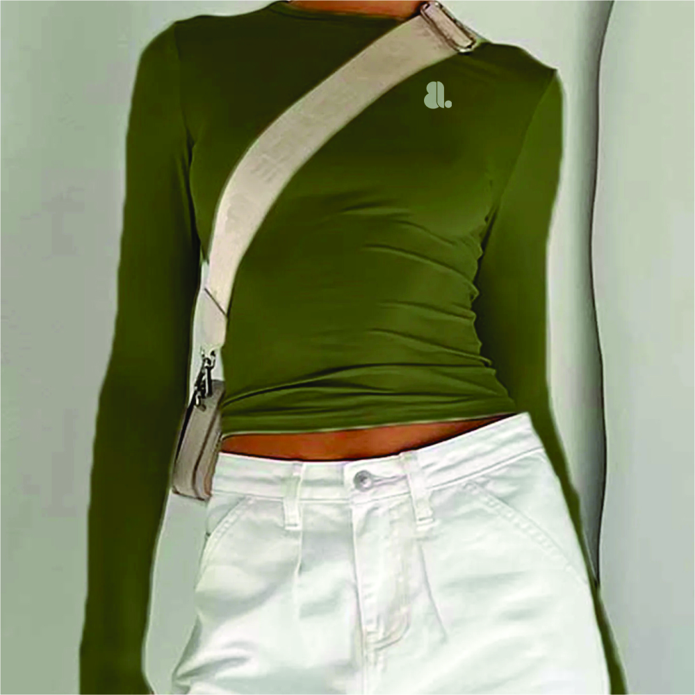 Women Long Sleeve Crop Top T-Shirts