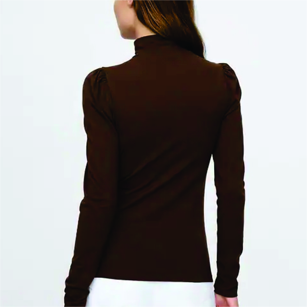 Women Long Sleeve Turtle Neck T-Shirts - Image 3