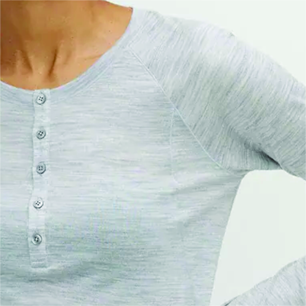 Women Long Sleeve Henley T-Shirt - Image 5