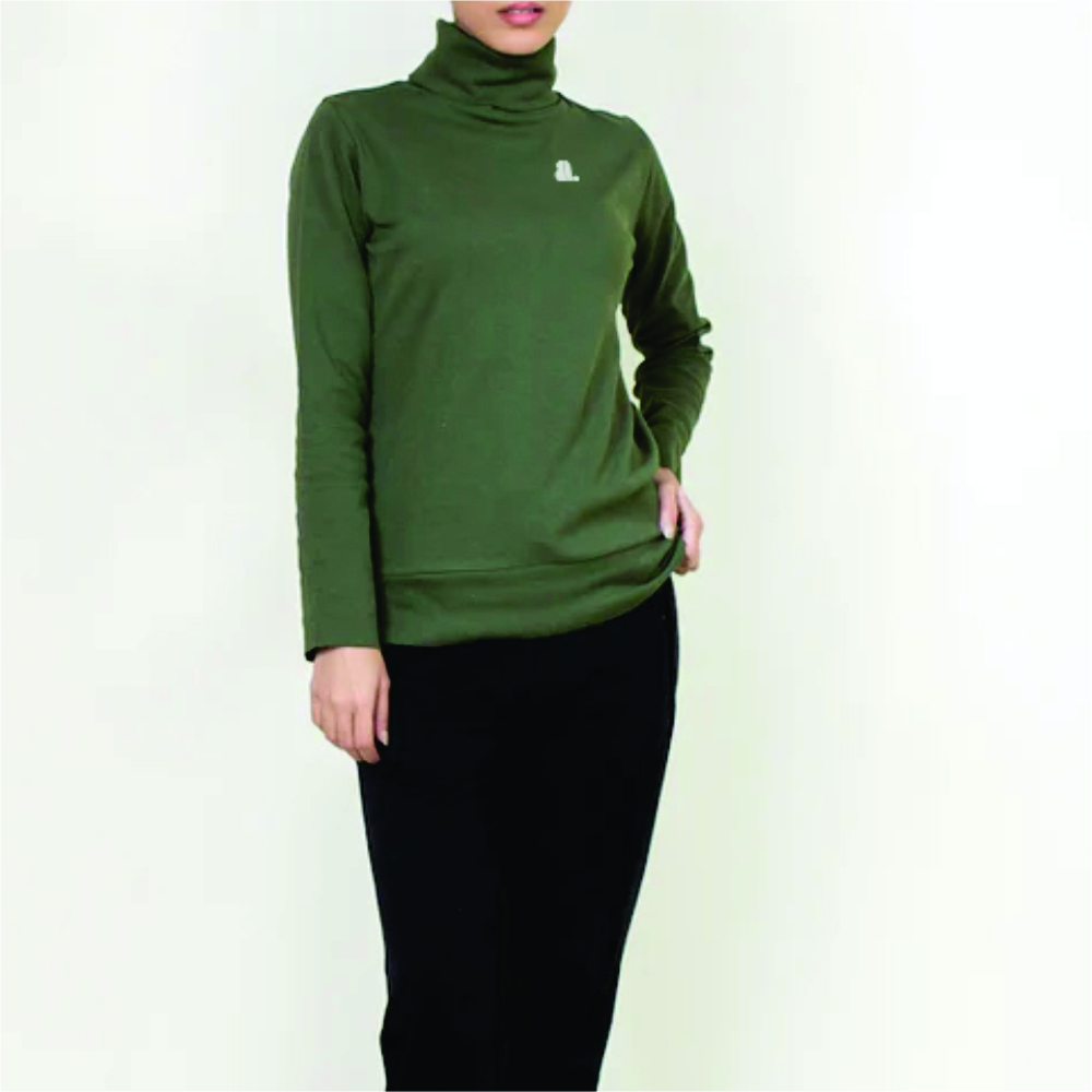 Women Long Sleeve Turtle Neck T-Shirts