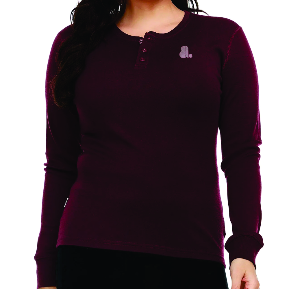Women Long Sleeve Henley T-Shirt
