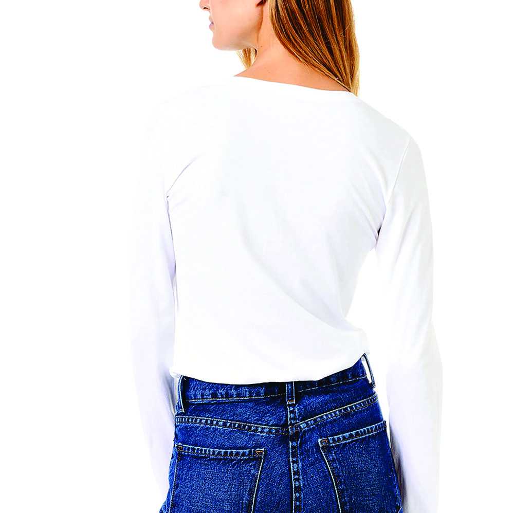 Women Long Sleeve V-Neck T-Shirts - Image 5