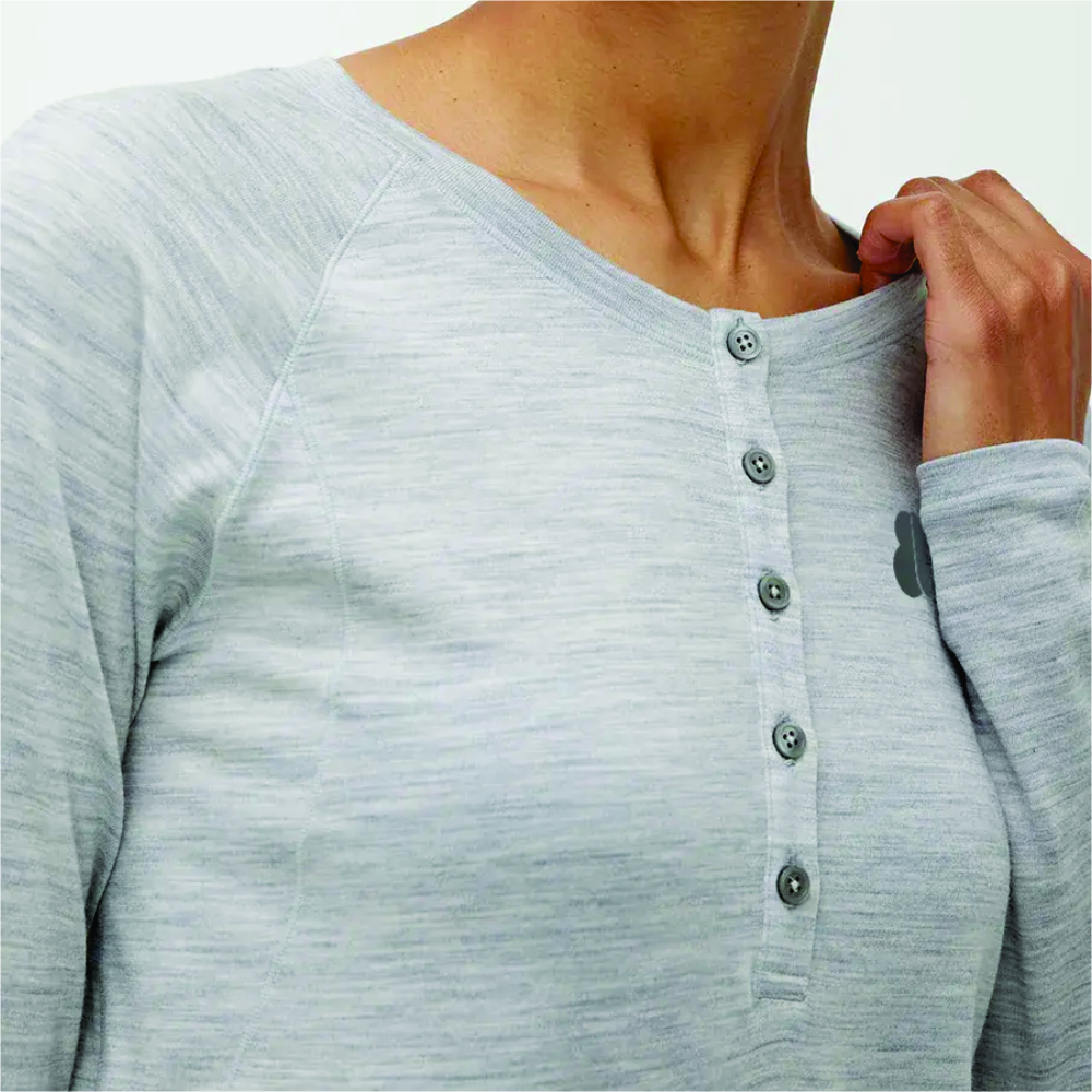 Women Long Sleeve Henley T-Shirt - Image 6
