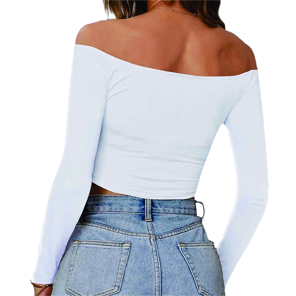 Women Long Sleeve Scoop Neck T-Shirts - Image 4