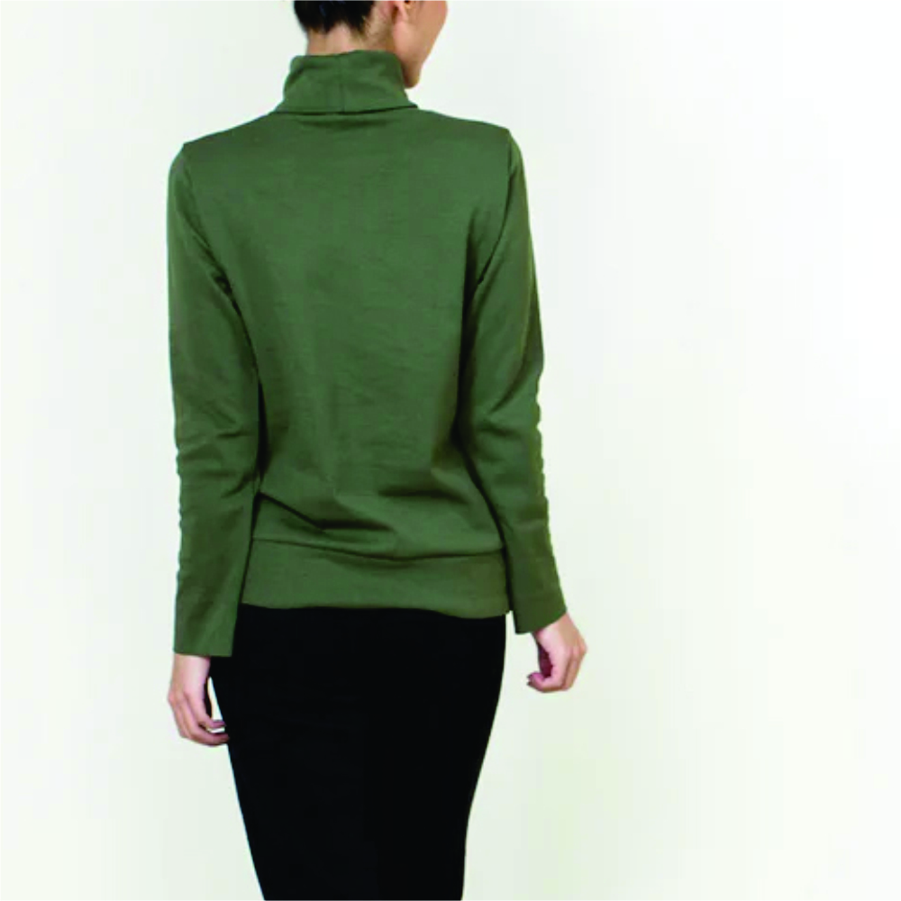 Women Long Sleeve Turtle Neck T-Shirts - Image 3