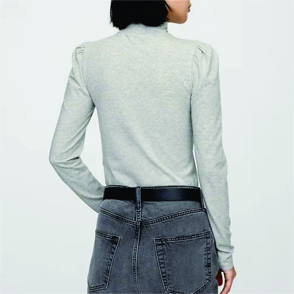 Women Long Sleeve Turtle Neck T-Shirts - Image 4