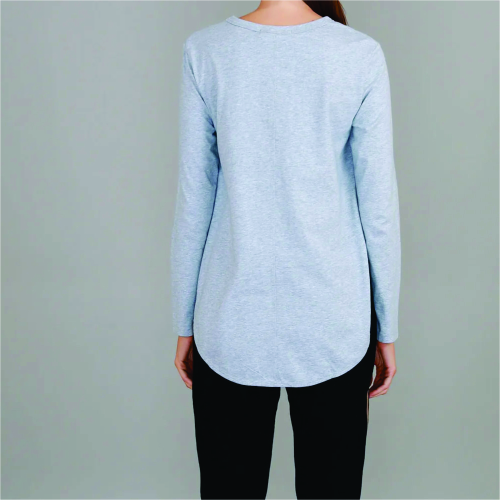 Women Long Sleeve Longline T-Shirts - Image 3