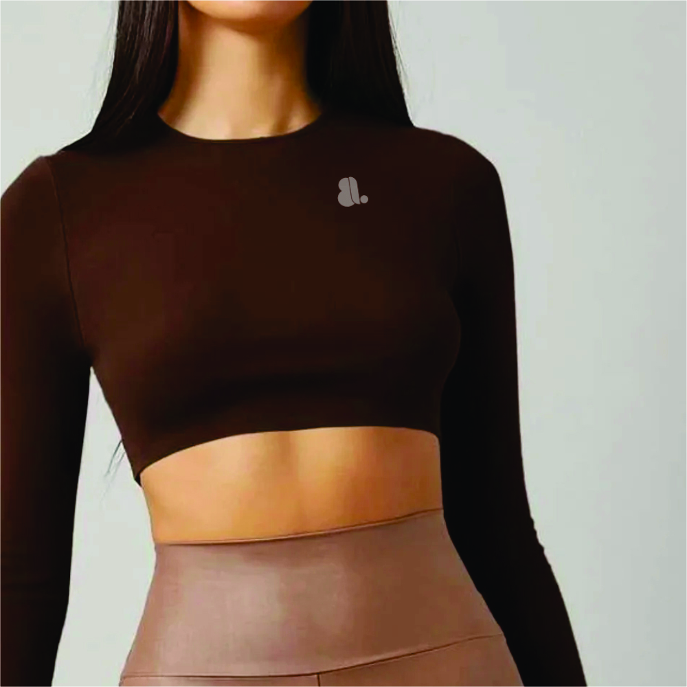 Women Long Sleeve Crop Top T-Shirts