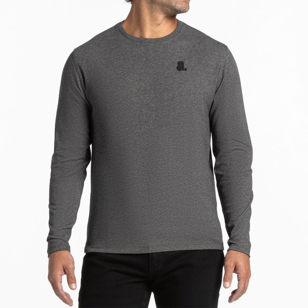 Men Round Neck Long Sleeve Tee